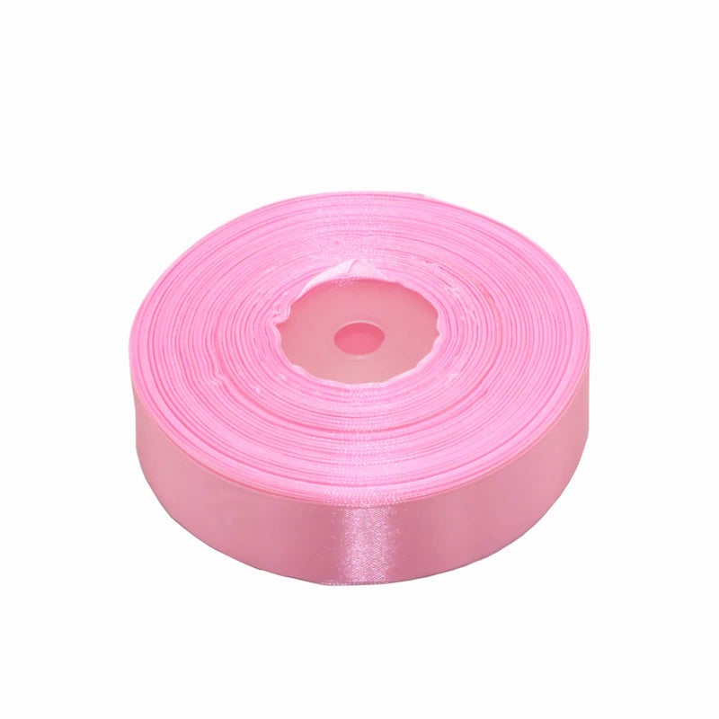 SWTOOL 1" Solid Satin Ribbon 50 Yards Roll for Wedding Details, Sewing Projects, Gift Wrapping, Invitation Embellishments and Crafting Projects Etc (Pink) - Image 2